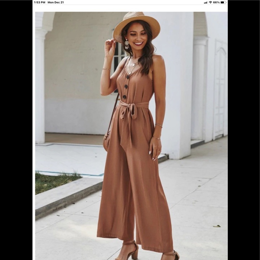 NEW Zaful Jumpsuit in Copper/Rust Color